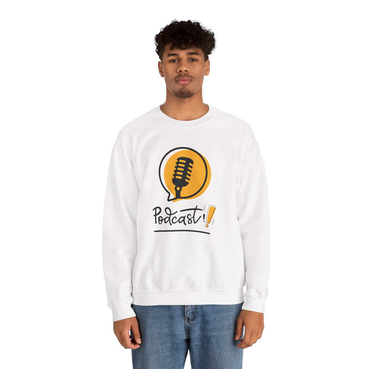 Podcast Microphone Crewneck Sweatshirt Main image