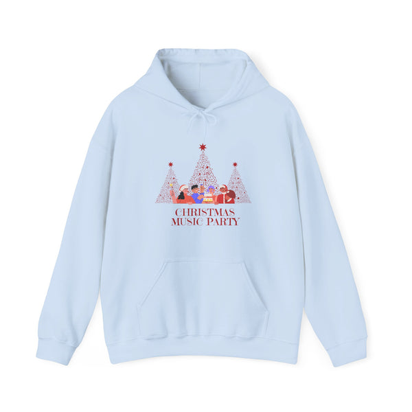 Christmas Music Party Hoodie — Festive Tree Carolers Holiday Sweatshirt
