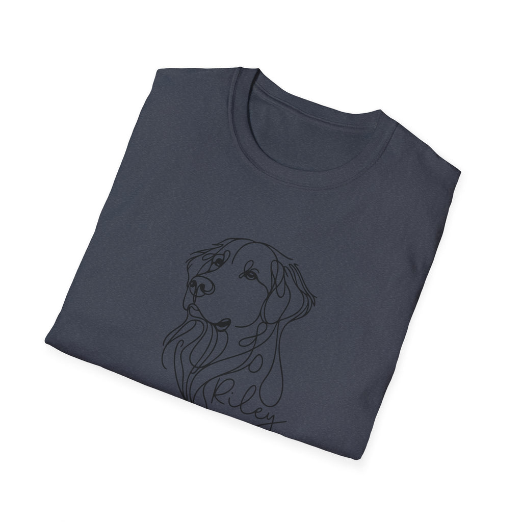 Golden Retriever Line Art T‑Shirt