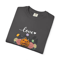 Halloween Pumpkin Floral "Love" T-Shirt