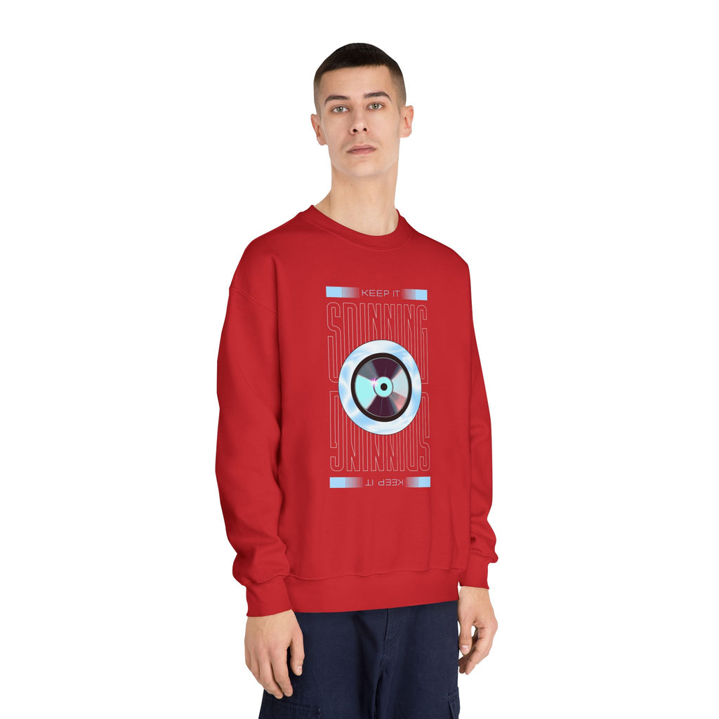 Retro Vinyl Crewneck Sweatshirt