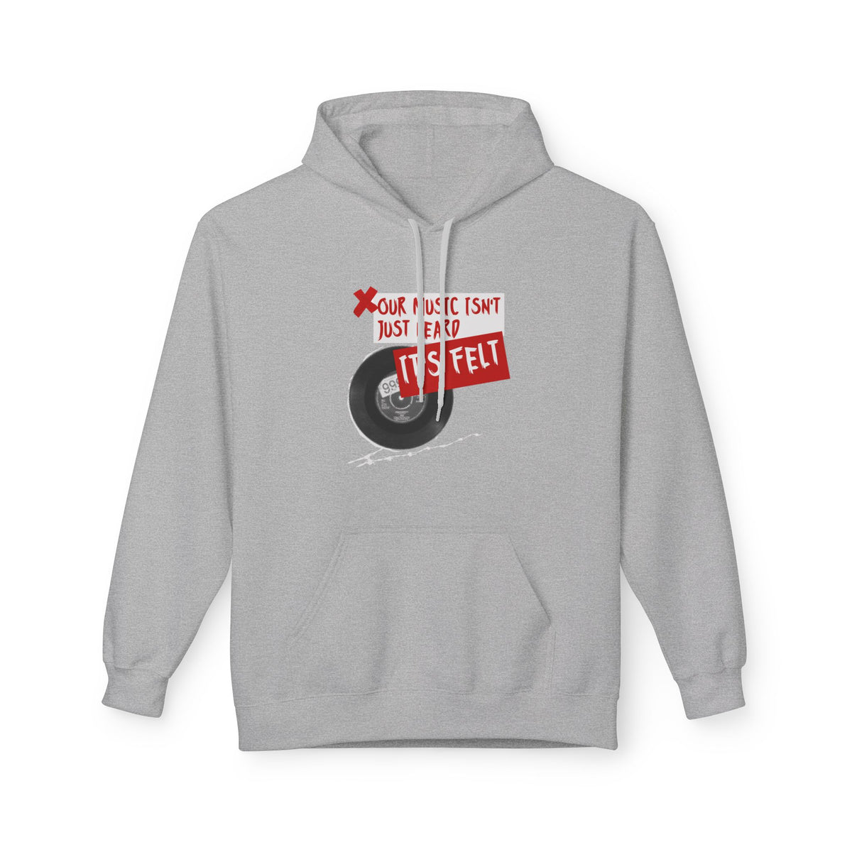 Vinyl Record Hoodie — “Your Music Isn’t Just Heard, It’s Felt” Retro Music Lover Pullover