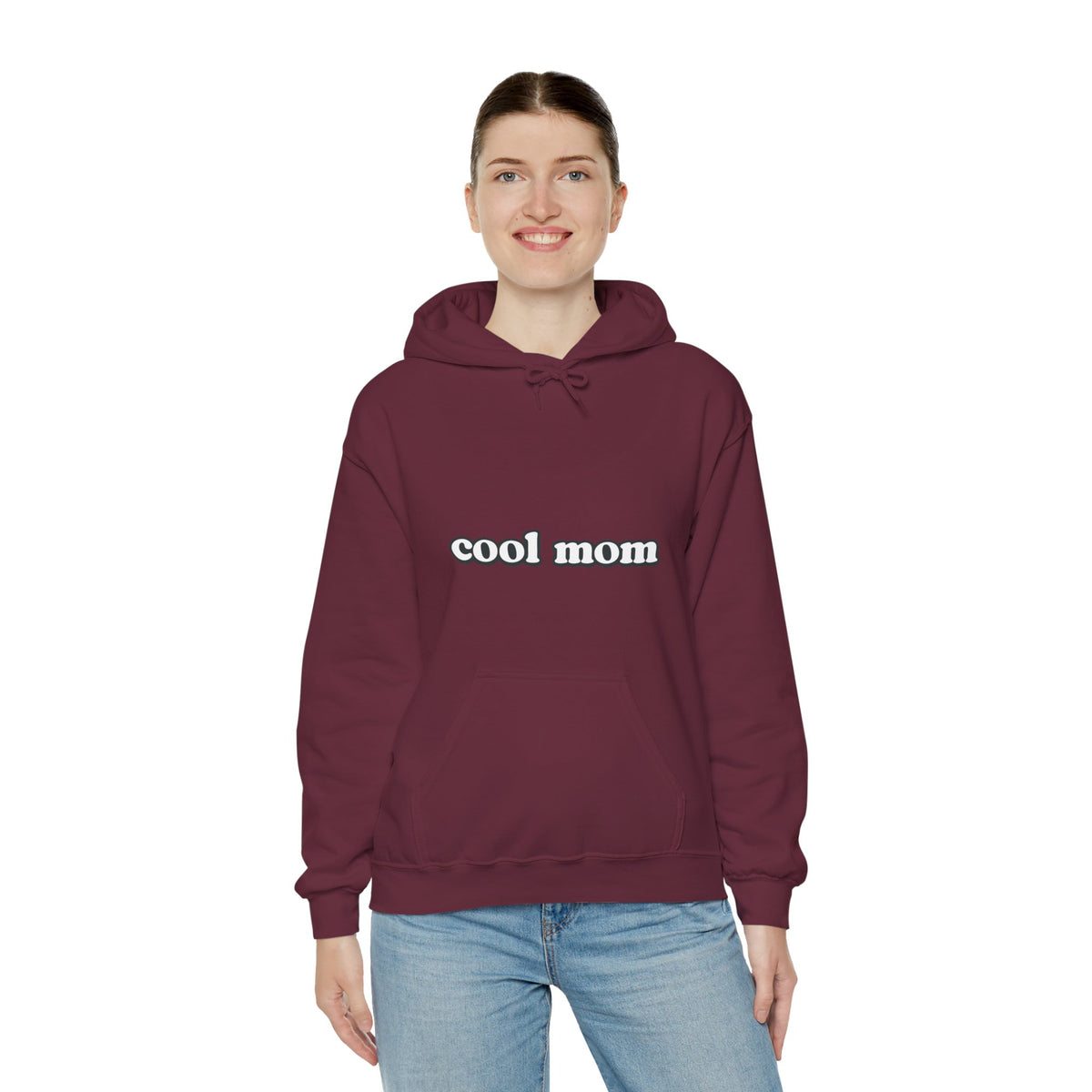 Cool Mom Hoodie — Retro Script "cool mom" Pullover for Mother's Day & Everyday