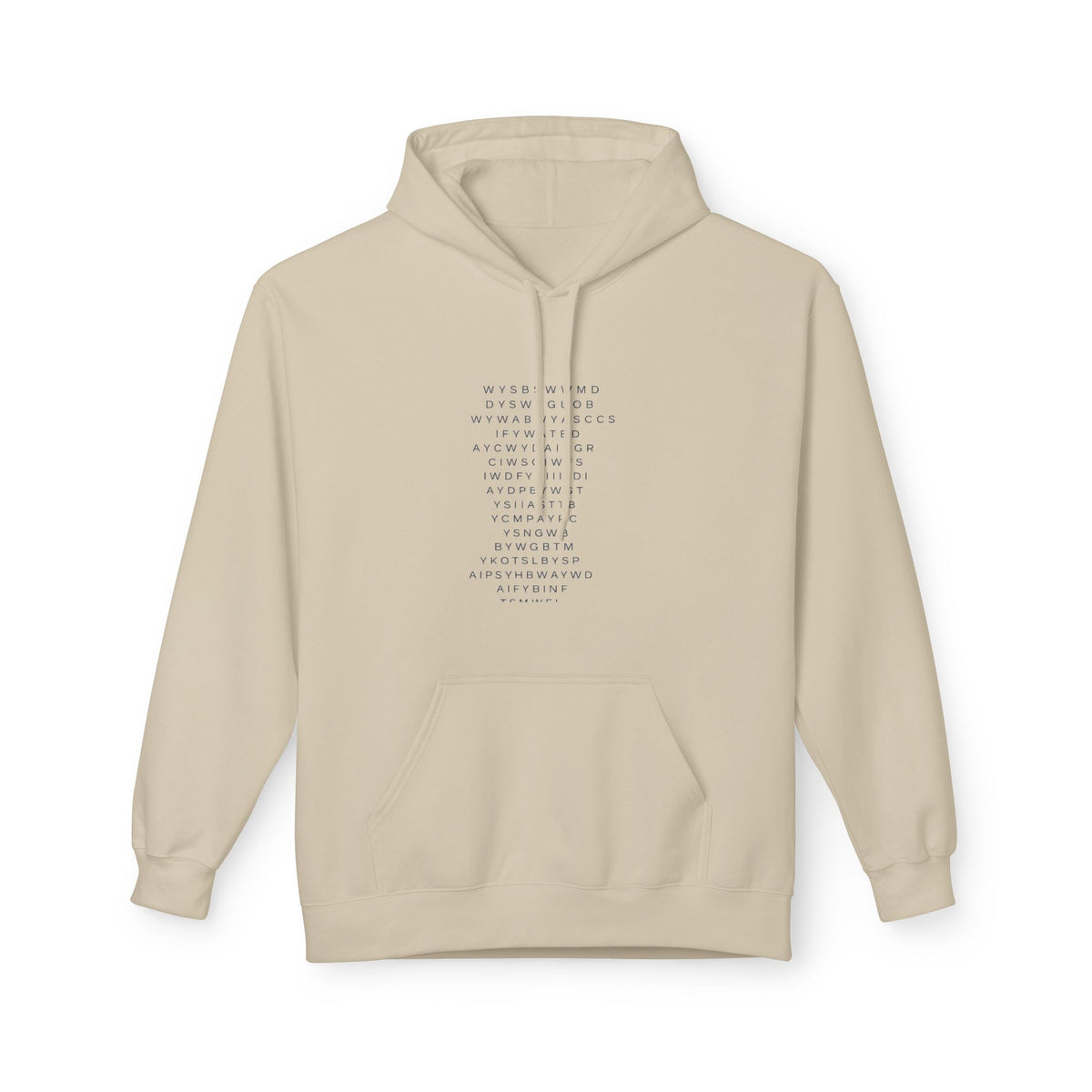 Minimalist Text Cross Hoodie