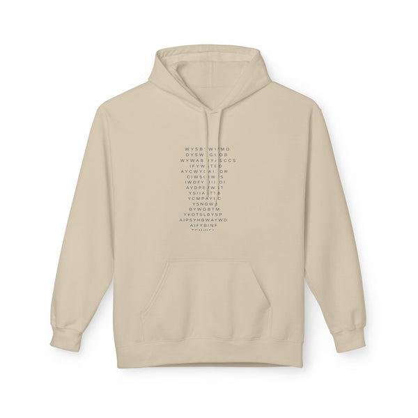 Minimalist Text Cross Hoodie