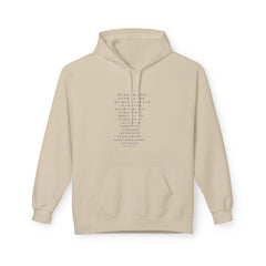 Minimalist Text Cross Hoodie