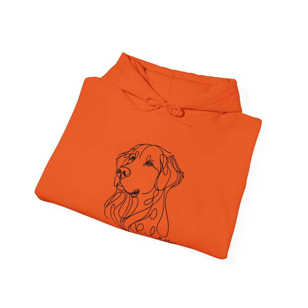 Dog Sketch Hoodie - Personalized 'Riley' Line Art Pet Portrait Sweatshirt
