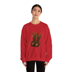 Floral Cowboy Boots Crewneck Sweatshirt