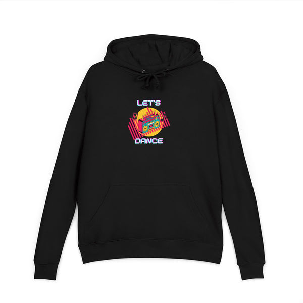 Let's Dance Hoodie — Retro Boombox Dance Graphic Pullover