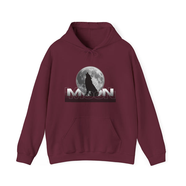Hoodie — Moonlit Wolf Silhouette Hoodie (“MOON” Graphic)