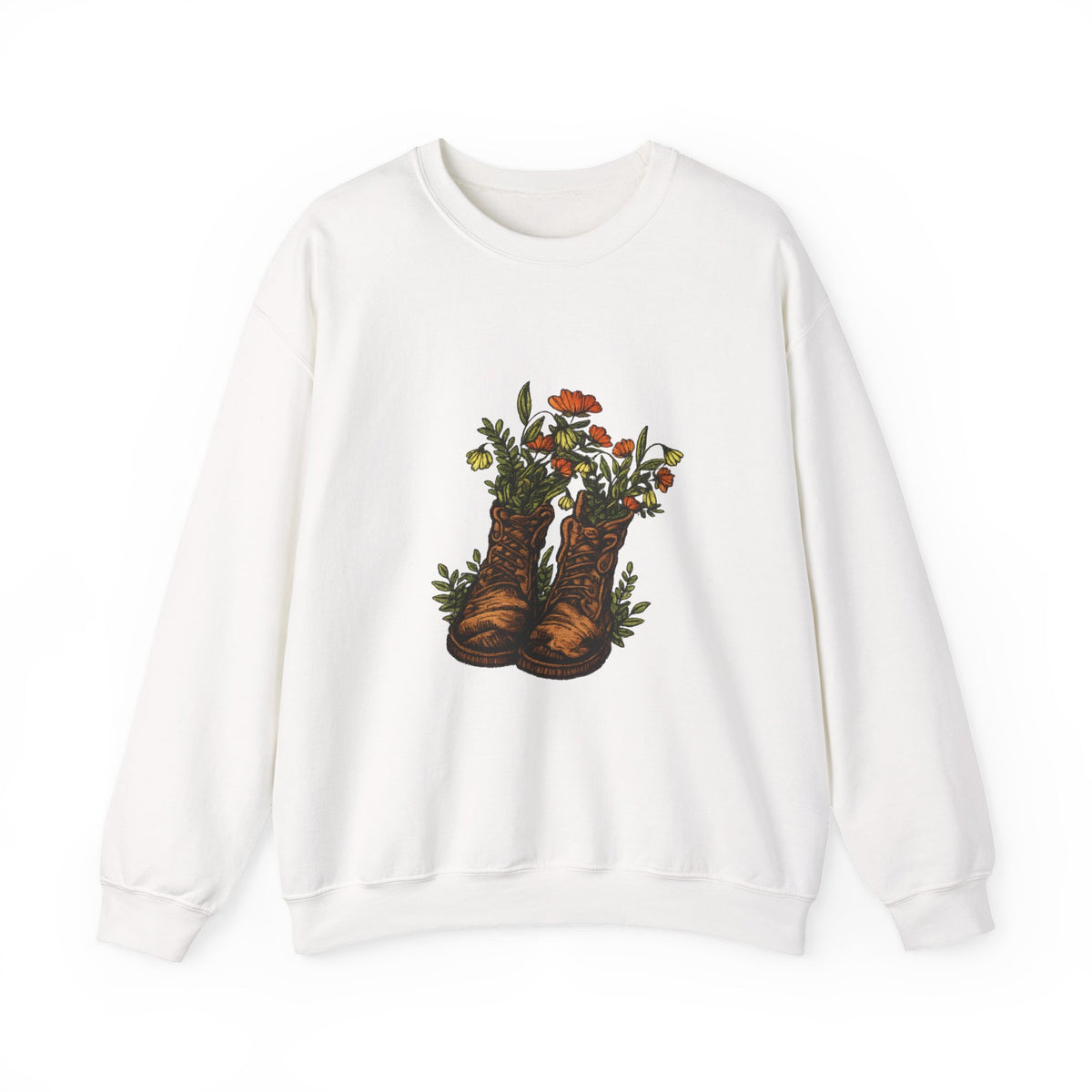 Floral Cowboy Boots Crewneck Sweatshirt