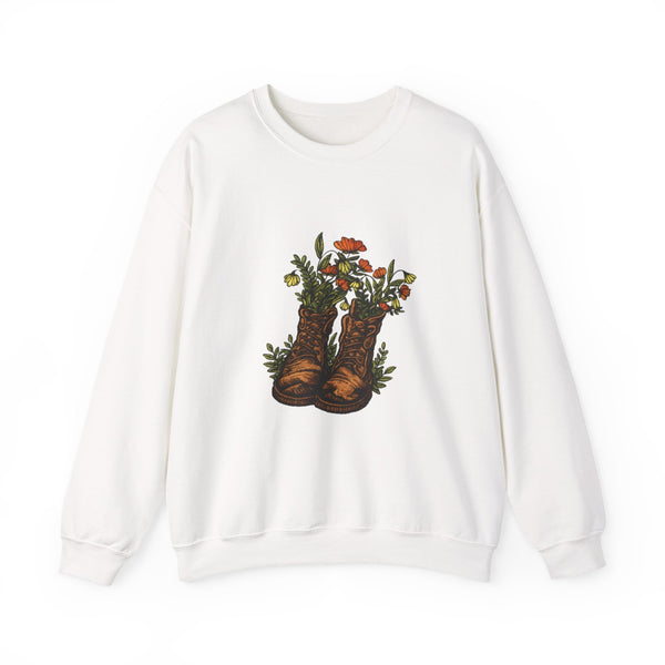 Floral Cowboy Boots Crewneck Sweatshirt
