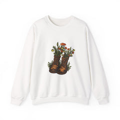 Floral Cowboy Boots Crewneck Sweatshirt