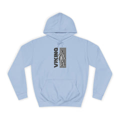 Viking Graphic Hoodie – Vertical 'VIKING' Text with Norse Warrior Design