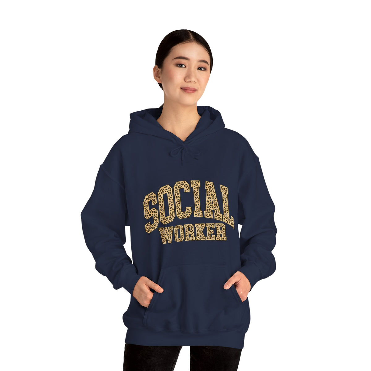 Social Worker Leopard Print Hoodie — Empowering, Stylish Gift for Social Workers