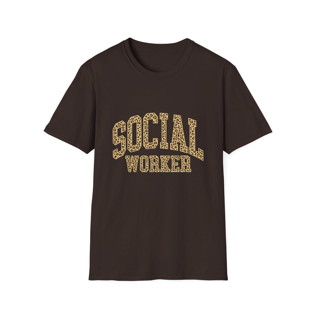 Social Worker Leopard Print T-Shirt