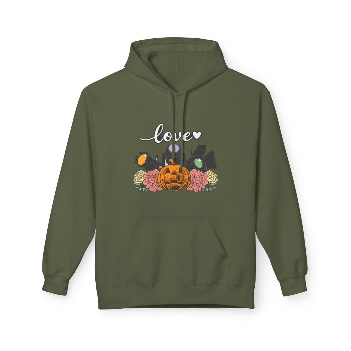 Halloween Pumpkin Floral Hoodie
