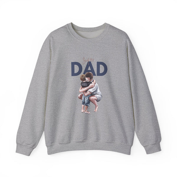 Dad Hug Crewneck Sweatshirt – "Best Dad" Hugging Kids Graphic