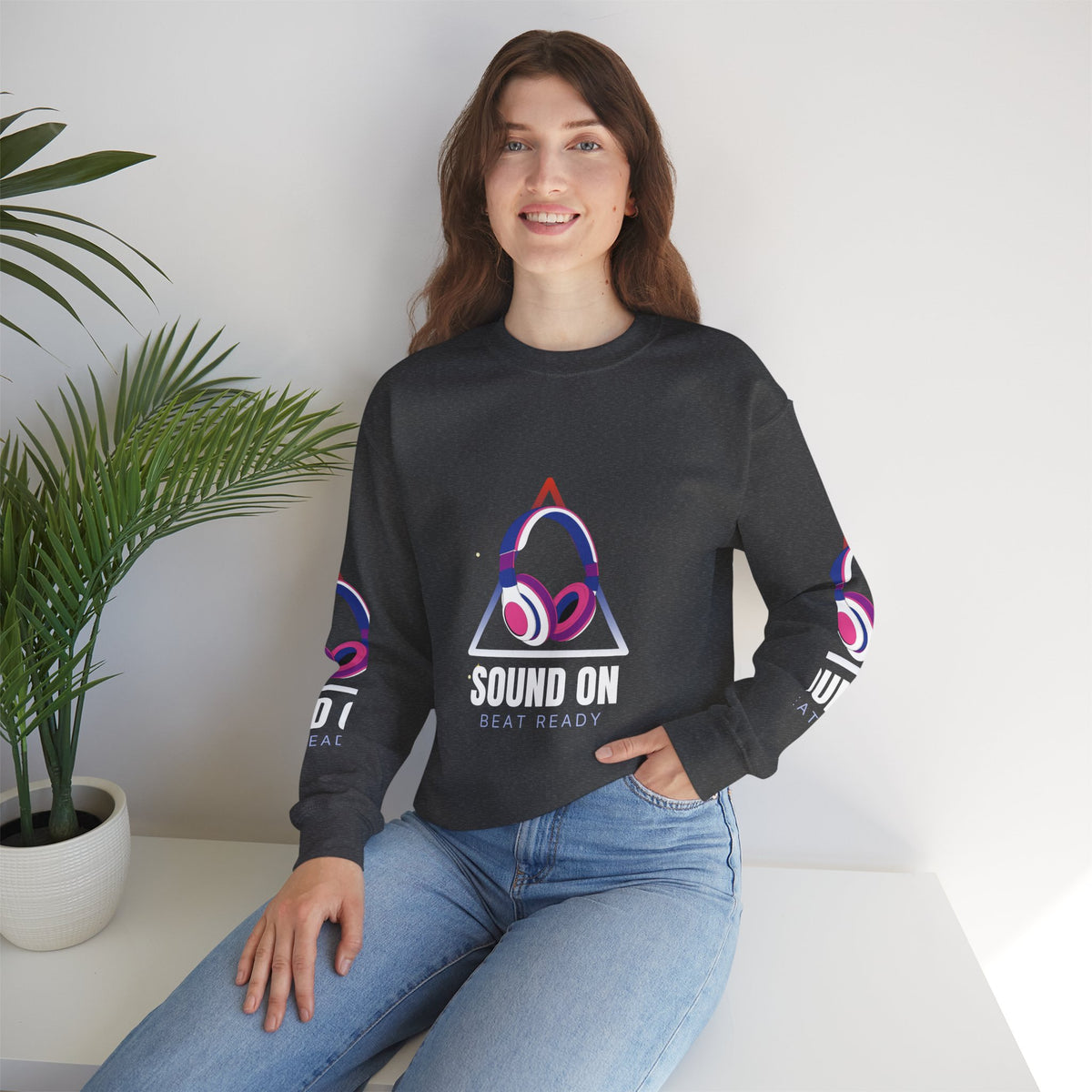 Headphones Crewneck Sweatshirt | Women