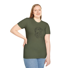 Golden Retriever Line Art T‑Shirt