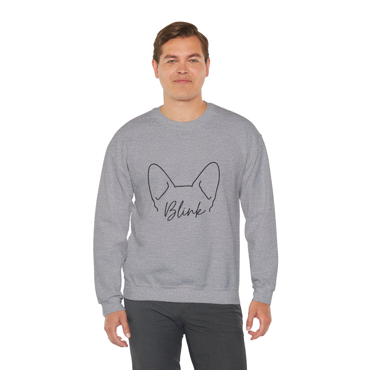 Blink French Bulldog Ears Crewneck Sweatshirt