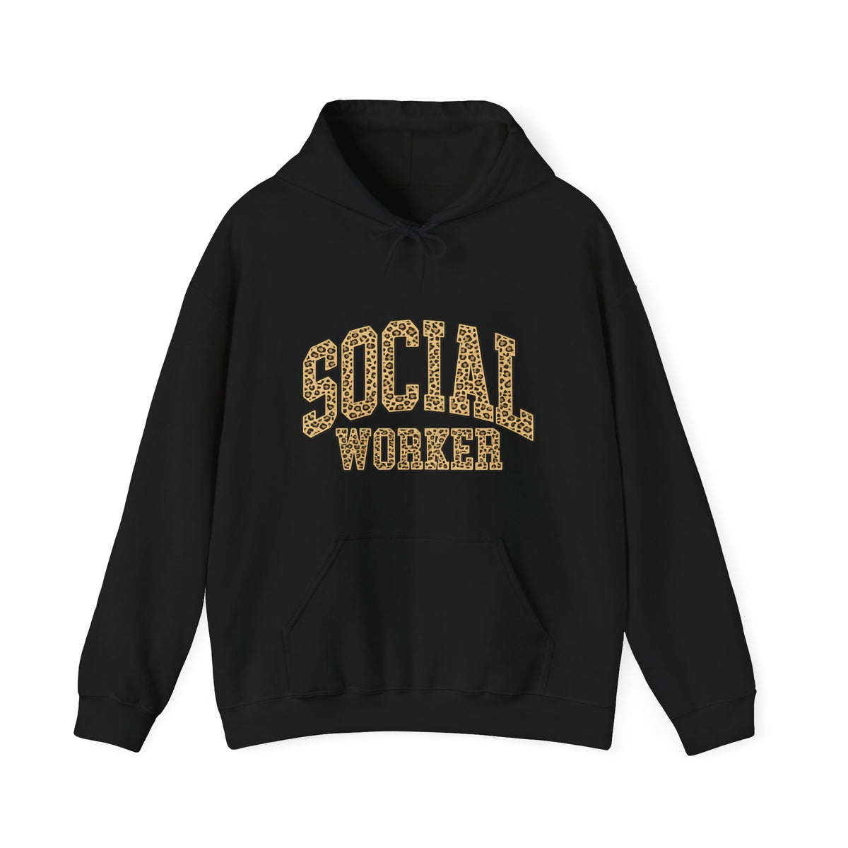 Social Worker Leopard Print Hoodie — Empowering, Stylish Gift for Social Workers