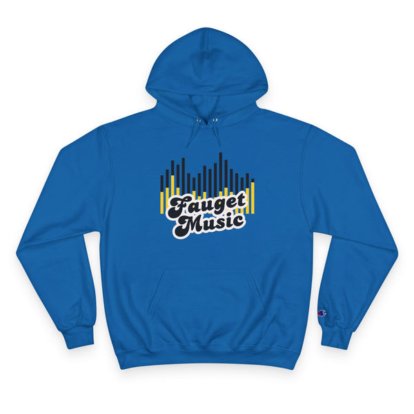 Faugel Music Hoodie — Vintage Soundwave Logo Champion-Style Pullover