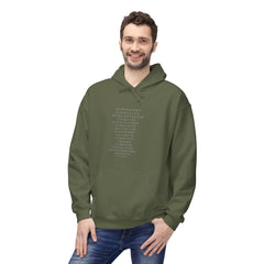 Minimalist Text Cross Hoodie