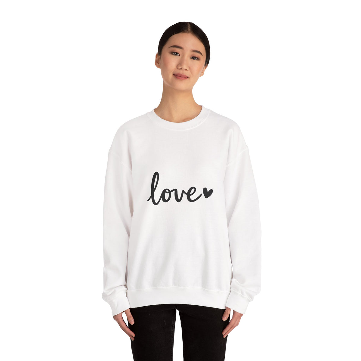 Love Script Crewneck Sweatshirt Main image