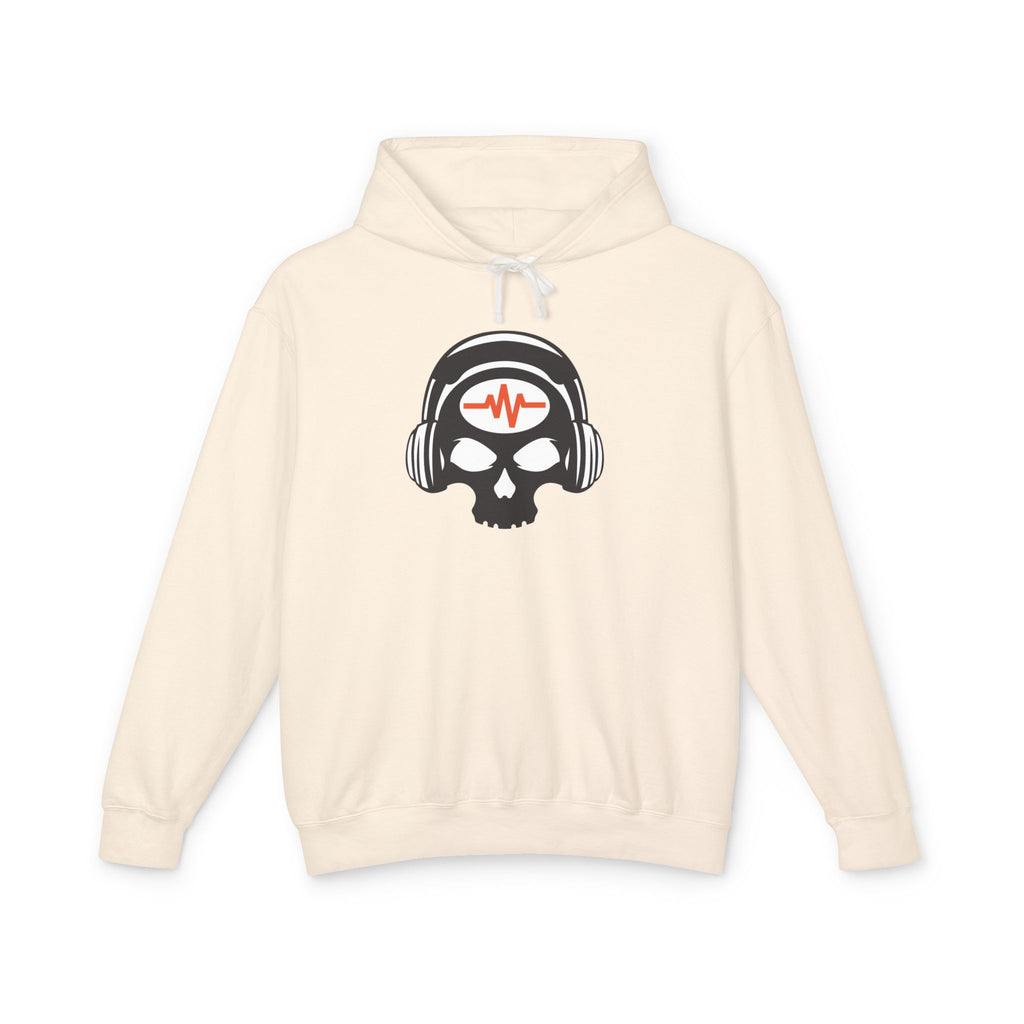 Skull Headphones Hoodie — DJ / Music Lover Lightweight Pullover