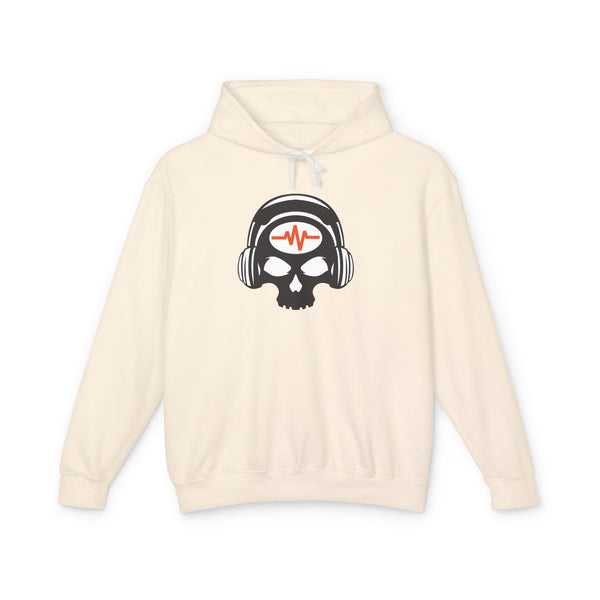 Skull Headphones Hoodie — DJ / Music Lover Lightweight Pullover