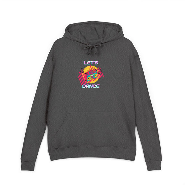 Let's Dance Hoodie — Retro Boombox Dance Graphic Pullover