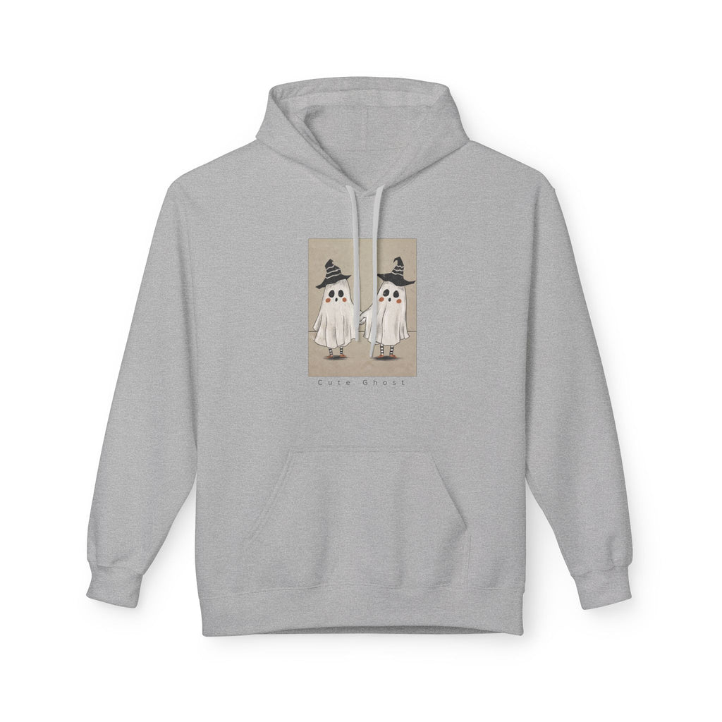 Halloween Ghosts Hoodie — Two Little Ghosts with Witch Hats Graphic