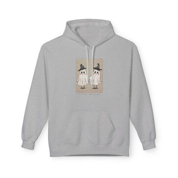 Halloween Ghosts Hoodie — Two Little Ghosts with Witch Hats Graphic