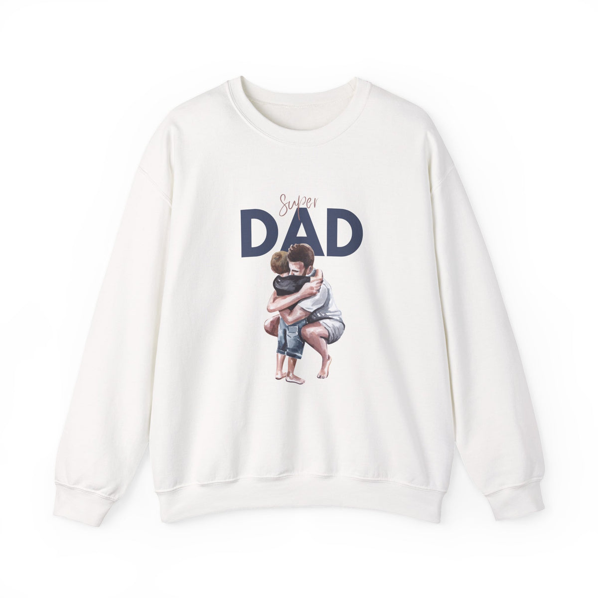 Dad Hug Crewneck Sweatshirt – "Best Dad" Hugging Kids Graphic