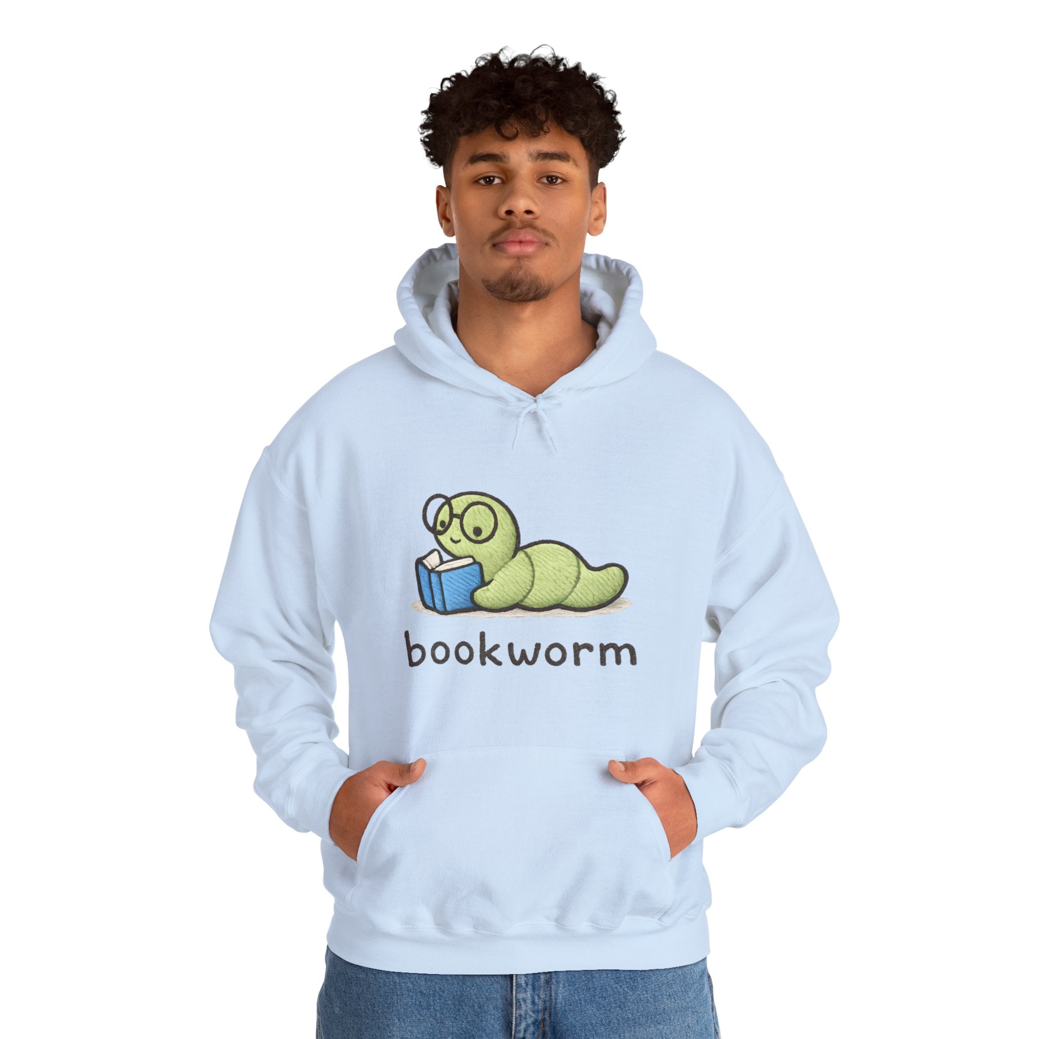 Bookworm Hoodie — Cute Reading Worm Graphic Sweatshirt for Book Lovers Secondary image