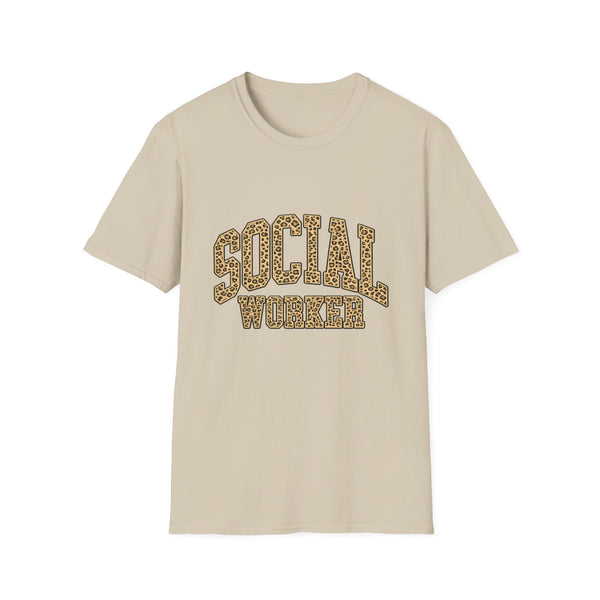 Social Worker Leopard Print T-Shirt