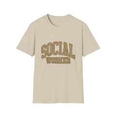 Social Worker Leopard Print T-Shirt