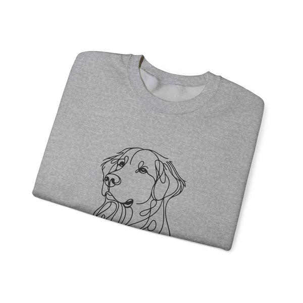 Dog Line Art Crewneck Sweatshirt — Personalized "Riley" Graphic