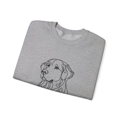 Dog Line Art Crewneck Sweatshirt — Personalized "Riley" Graphic