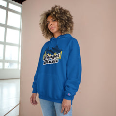 Faugel Music Hoodie — Vintage Soundwave Logo Champion-Style Pullover