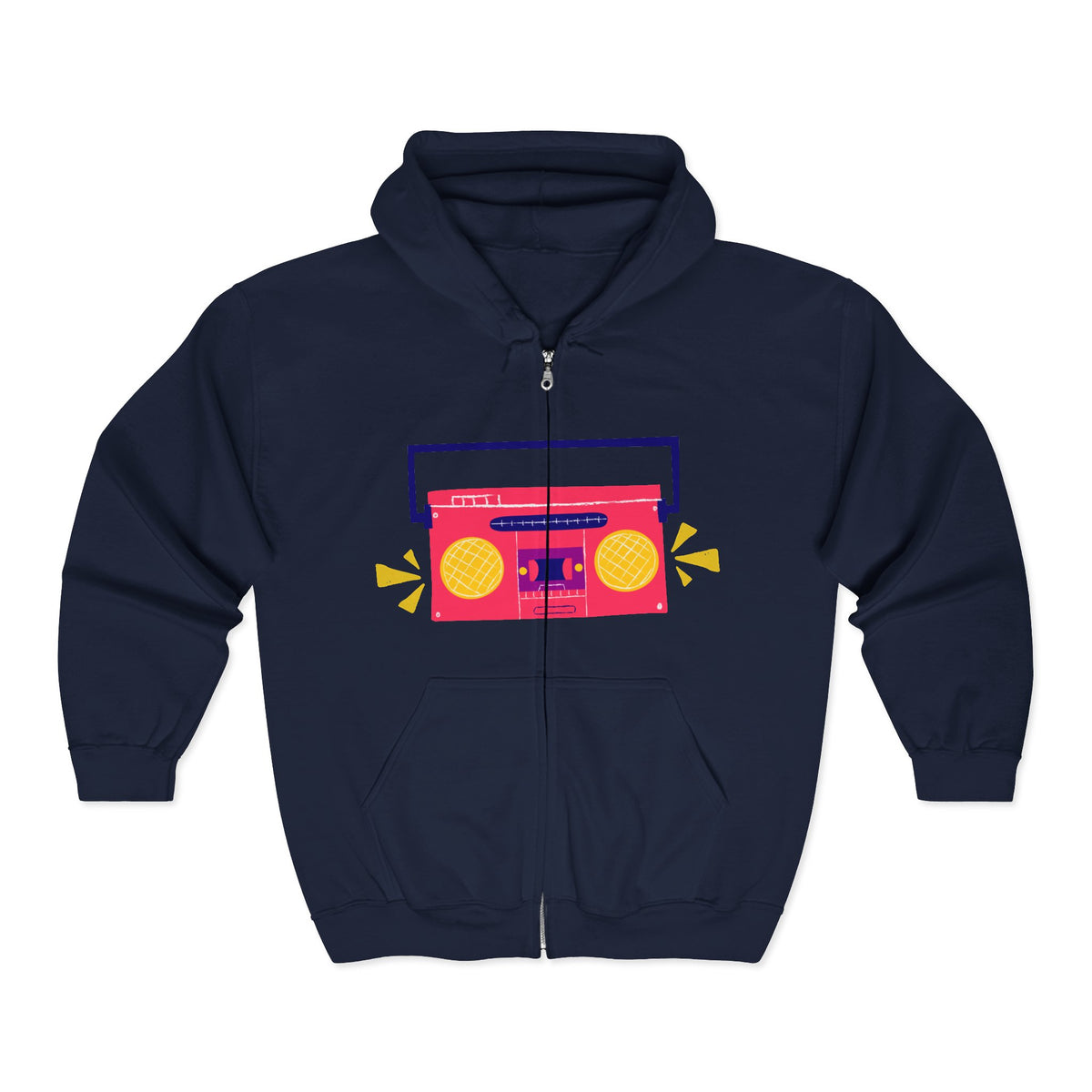 Retro Boombox Zip Hoodie