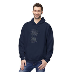 Minimalist Text Cross Hoodie