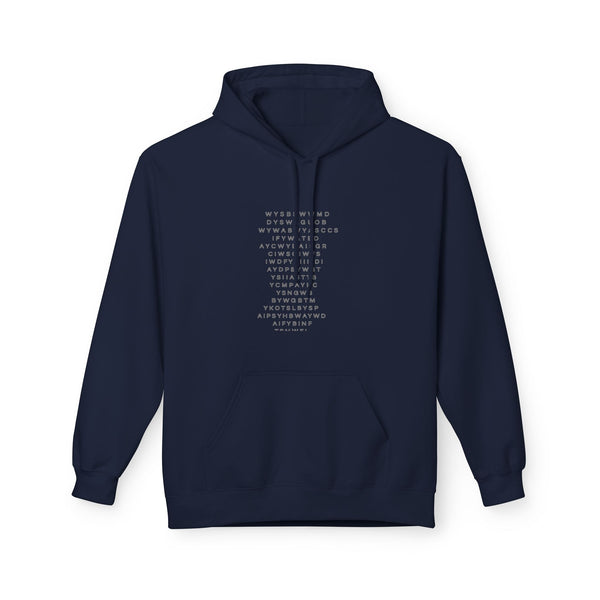 Minimalist Text Cross Hoodie