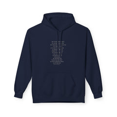 Minimalist Text Cross Hoodie