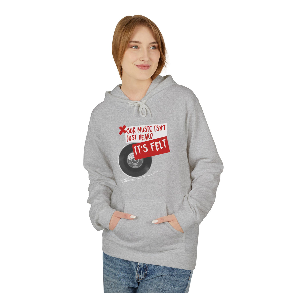 Vinyl Record Hoodie — “Your Music Isn’t Just Heard, It’s Felt” Retro Music Lover Pullover