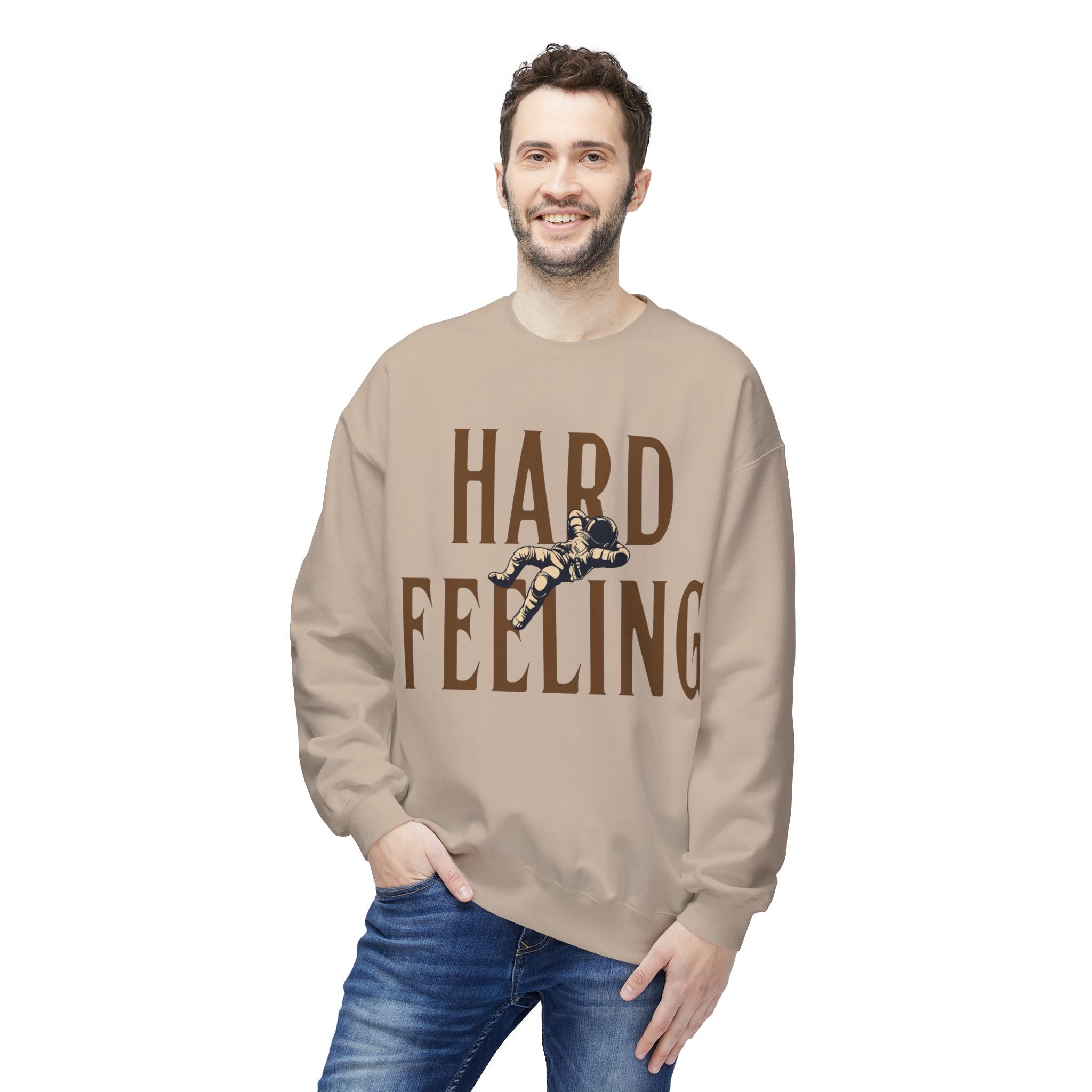 Crewneck Sweatshirt — "Hard Feeling" Floral Graphic Secondary image