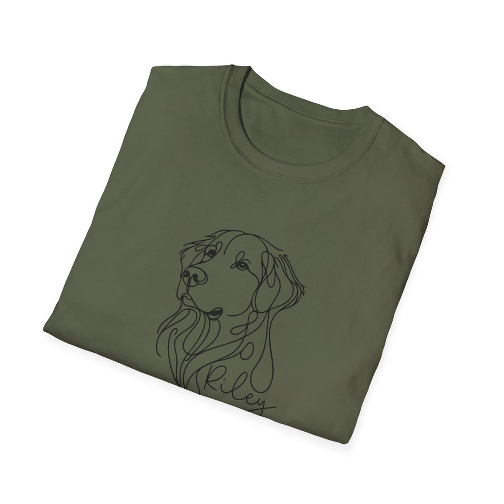 Golden Retriever Line Art T‑Shirt