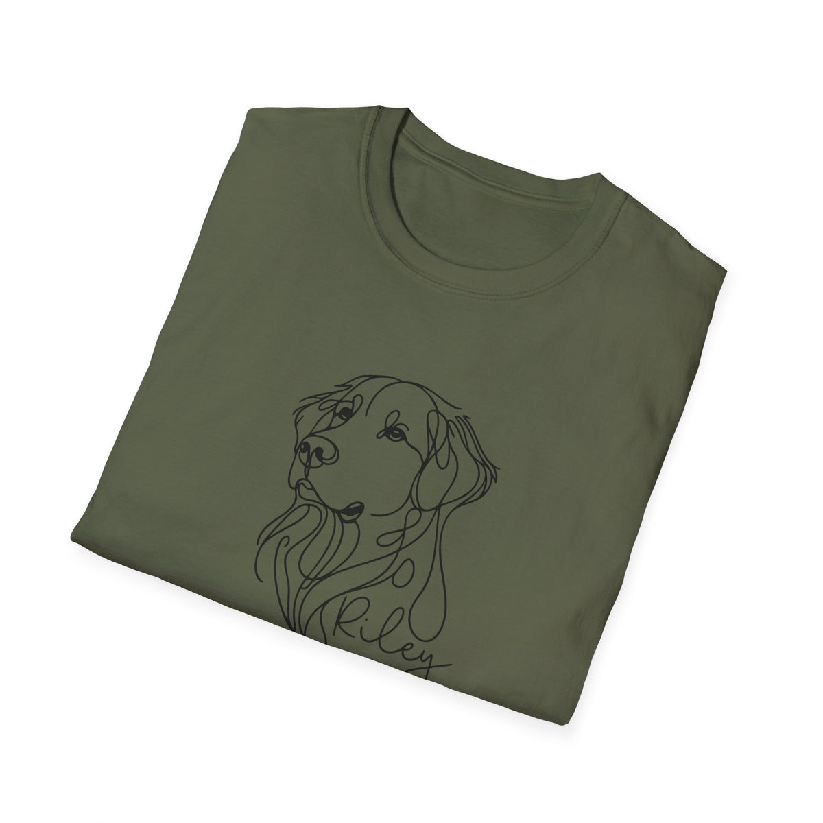 Golden Retriever Line Art T‑Shirt