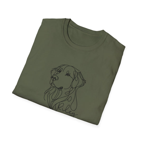 Golden Retriever Line Art T‑Shirt